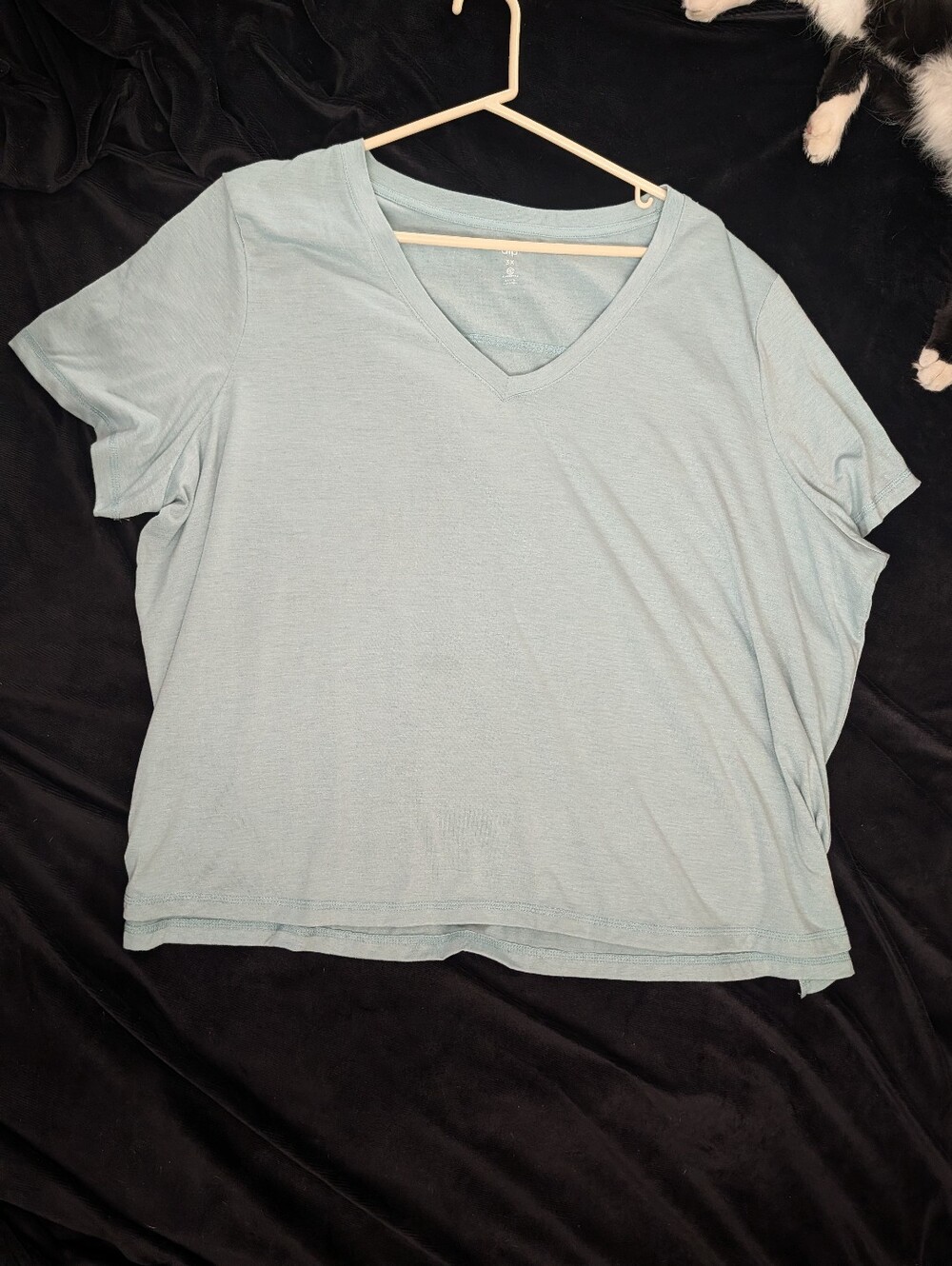 dip Light Blue V-Neck Short Sleeve Tee